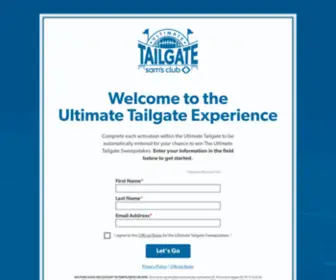 Samsclubultimatetailgate.com(Sam's Club Ultimate Tailgate Experience) Screenshot