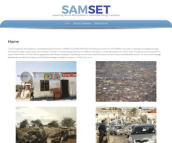 Samsetproject.net(Supporting African Municipalities in Sustainable Energy Transitions) Screenshot