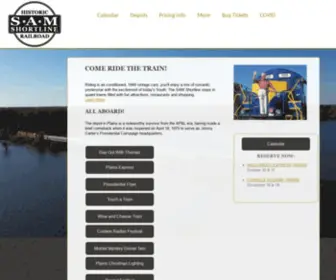 Samshortline.com(Historic SAM Shortline Railroad) Screenshot