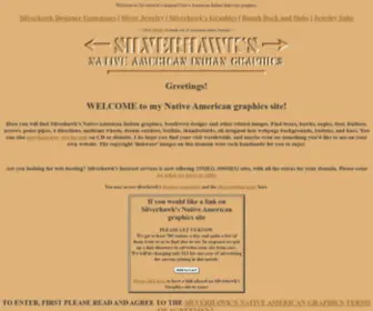 Samsilverhawk.com(Silverhawk's Native American Indian graphics and backgrounds jewelry) Screenshot