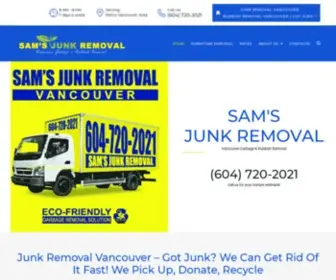 Samsjunkremoval.ca(Cheap Junk Removal & Hauling Services Vancouver) Screenshot