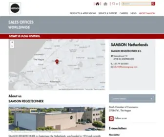 Samson-Regeltechniek.nl(Sales office SAMSON REGELTECHNIEK B.V) Screenshot
