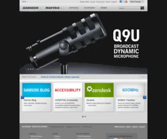 Samsontech.com(An industry leader in both consumer and professional audio with two notable brands) Screenshot