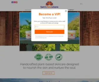 Samssoulutions.com(Plant-Based Skincare) Screenshot