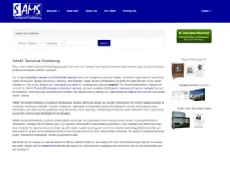Samswebsite.com(Where the pros shop for Photofact manuals) Screenshot