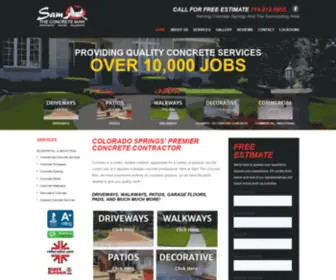 Samtheconcreteman-Springs.com(Concrete Contractors in Colorado Springs) Screenshot