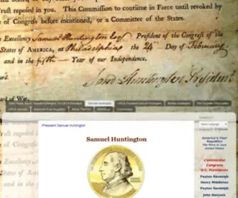 Samuelhuntington.org(President Samuel Huntington) Screenshot