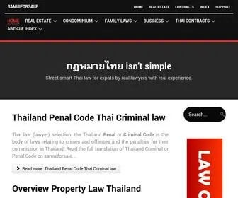 Samuiforsale.com(Legalities of property law in Thailand explained by Thai real estate lawyers) Screenshot