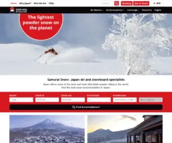 Samuraisnow.com(Japan ski and snowboard travel and holiday specialists) Screenshot