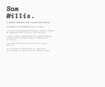 Samwillis.co.uk(Sam Willis) Screenshot