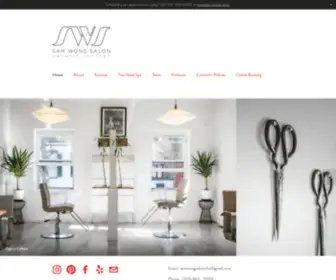 Samwongsalon.com(Organic, clean and planet positive hair salon) Screenshot