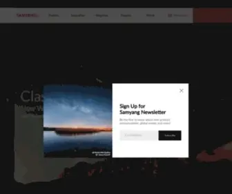 Samyanglensglobal.com(Samyang Optics) Screenshot