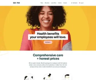 Sanabenefits.com(Small Business Health Insurance) Screenshot