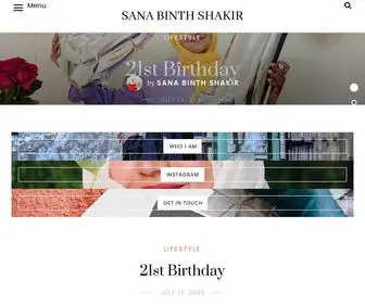 Sanabinthshakir.com(Sana binth shakir) Screenshot