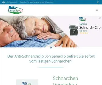 Sanaclip.ch(Schnarchen stoppen mit Sanaclip) Screenshot