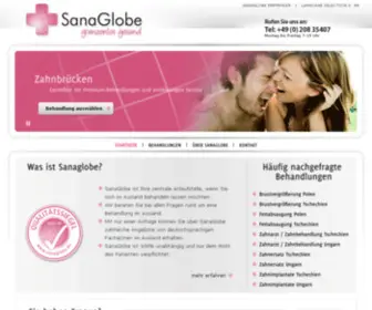 Sanaglobe.de(Jetzt informieren und individuelles Angebot einholen) Screenshot