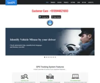 Sanagps.com(Advanced GPS Vehicle Tracking System and Device in India) Screenshot