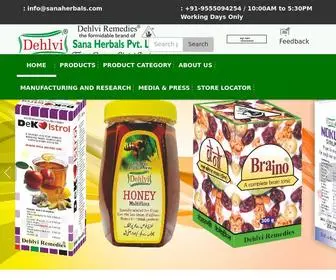 Sanaherbals.com(Sana Herbals) Screenshot