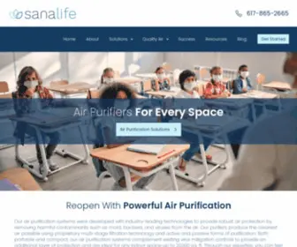 Sanalifewellness.com(Portable Air Purifiers) Screenshot