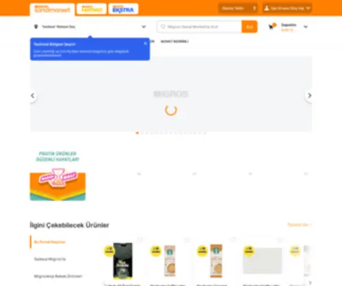 Sanalmarket.com.tr(Migros Sanal Market: Online Market Alışverişi) Screenshot