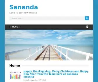 Sananda.website(Love is our new reality) Screenshot