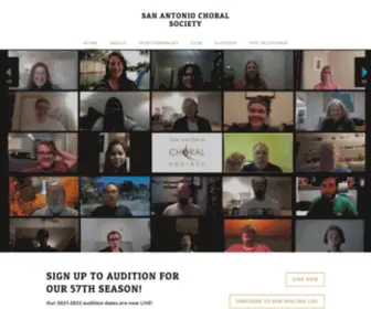 Sanantoniochoralsociety.org(SAN ANTONIO CHORAL SOCIETY) Screenshot