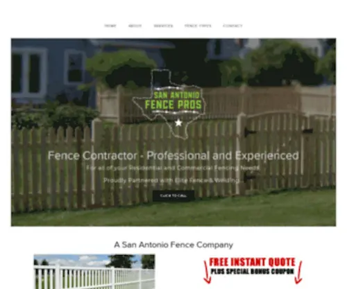 Sanantoniofencepros.com(A San Antonio Fence Company) Screenshot