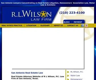 Sanantoniorealestatelaw.com(RL Wilson) Screenshot