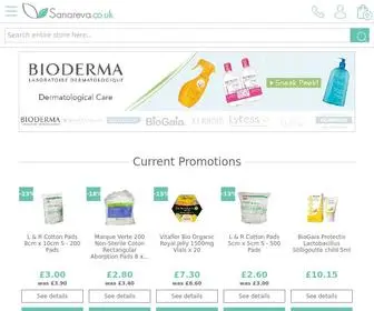 Sanareva.co.uk(Your Online Health and Beauty Store) Screenshot