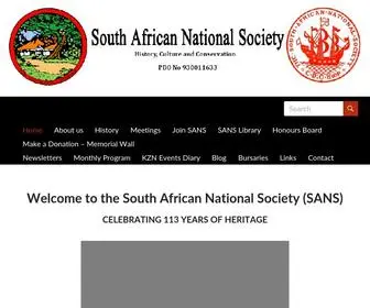 Sanationalsociety.co.za(Cultivating an appreciation for South Africa's Heritage) Screenshot