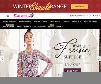Sanaullastore.com(Pakistani Designers Suits Biggest Range) Screenshot