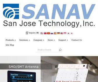Sanav.com(Marine Antennas Manufacturer) Screenshot