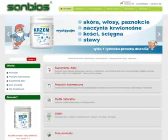 Sanbios.pl(Naturalne kosmetyki i suplementy diety) Screenshot