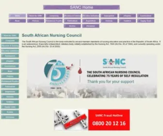 Sanc.org.za(SA Nursing Council) Screenshot