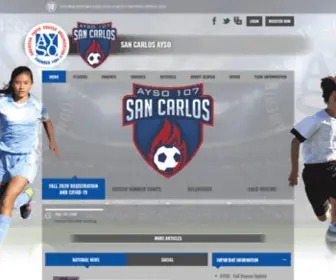 Sancarlosayso.org(San Carlos AYSO) Screenshot