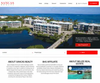 Sancasrealty.com(Belize Real Estate for Sale) Screenshot