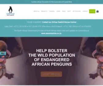 Sanccob.co.za(SANCCOB saves African penguins and other threatened seabirds) Screenshot