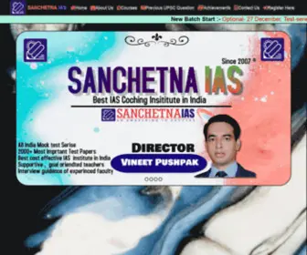 Sanchetnaias.com(SANCHETNA IAS) Screenshot