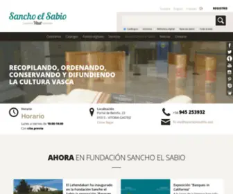 Sanchoelsabio.eus(Fundación Sancho el Sabio) Screenshot