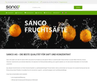 Sanco.ch(Passion for fruits and service) Screenshot