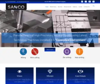 Sancodam.com(Sanco Dies and Moulds Pvt) Screenshot