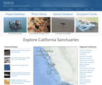 Sanctuarysimon.org(Sanctuary Integrated Monitoring Network) Screenshot