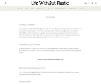 Sanctusmundo.com(Life Without Plastic Wholesale Application Form) Screenshot