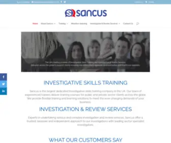 Sancussolutions.co.uk(Investigative Training and Investigation Services) Screenshot