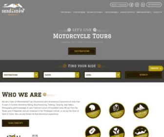 Sand2Snowadventure.com(Adventure Motorbike Tours) Screenshot