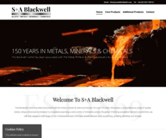 Sandablackwell.com(Alloys, Metals, Minerals and Chemicals) Screenshot