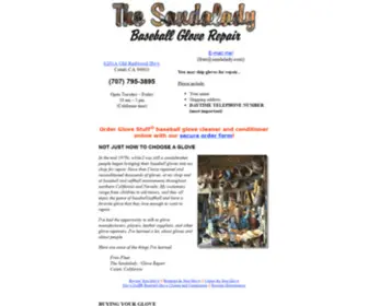 Sandalady.com(Baseball Glove Repair and Baseball Glove Conditioner from the Sandalady) Screenshot