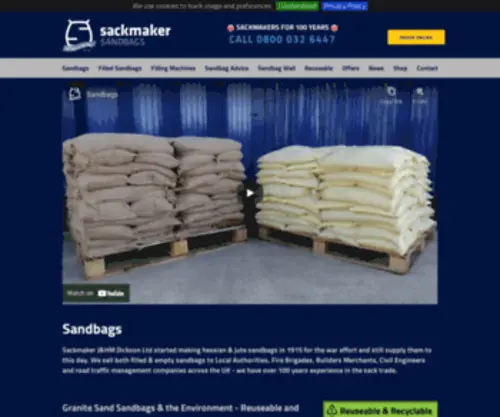 Sandbags.uk.com(Buy Sandbags) Screenshot