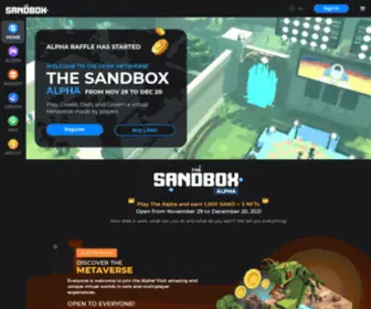 Sandboxegamens.com(The Sandbox Game) Screenshot