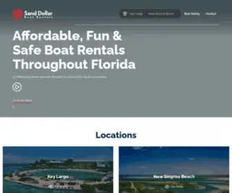 Sanddollarboatrentals.com(Boat Rental New Smyrna Beach and Key Largo at Sand Dollar Charters) Screenshot